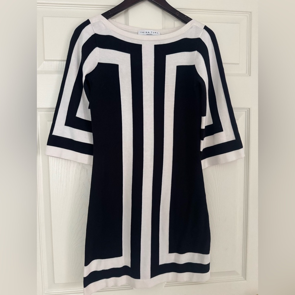 Trina Turk Black and White Mini Dress